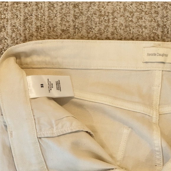 Favorite Daughter Jeans Valentina Bootcut Super High Rise Mini Bootcut Bone - Picture 12 of 14